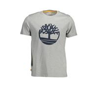 T-shirt Homme TIMBERLAND Textile Gris - Coupe Regular - Manches courtes - Col arrondi