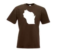 T-Shirt Homme Wisconsin État Des USA Funshirt Imprimé Design