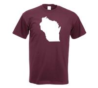 T-Shirt Homme Wisconsin État Des USA Funshirt Imprimé Design