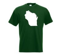 T-Shirt Homme Wisconsin État Des USA Funshirt Imprimé Design