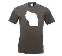 T-Shirt Homme Wisconsin État Des USA Funshirt Imprimé Design