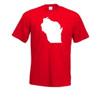 T-Shirt Homme Wisconsin État Des USA Funshirt Imprimé Design
