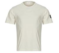 Calvin Klein T-Shirt Manches Courtes Homme Regular Tee avec Insigne, Beige (Oatmeal), XXL