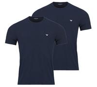 Emporio Armani T-shirts à col rond Core Logoband – Lot de 2, Armani Blue/Armani Blue, L Homme