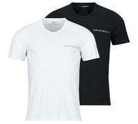Emporio Armani Pour des hommes Lot de 2 t-shirts lounge à encolure en V, Multico
