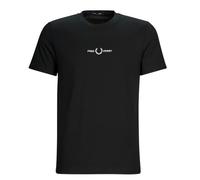Fred Perry T-shirt M4580 brodé manches courtes Noir Taille L Femme