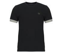 Fred Perry STRIPED CUFF T-SHIRT men Shortsleeves black taille: XL
