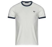 T-shirt hommes Fred Perry TAPED RINGER T-SHIRT Blanc EU L