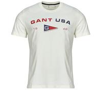T-shirt hommes Gant GRAPHIC SS T-SHIRT Blanc EU L