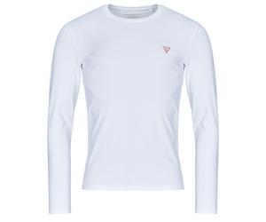 T-shirt hommes Guess CN LS CORE TEE Blanc EU M