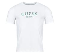 T-shirt hommes Guess SS CN GUESS IRIDESCENT TEE Blanc EU M