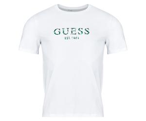 T-shirt hommes Guess SS CN GUESS IRIDESCENT TEE Blanc EU S