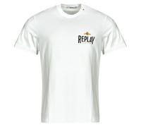 Vêtements Replay TShirt PIECE DYED HEAVY COTTON JERSEY CO pour Homme L Blanc