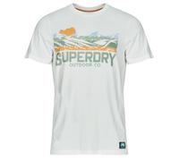 T-shirt hommes Superdry Outdoors Mountain Rlxd Tee Blanc EU L