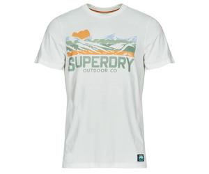T-shirt hommes Superdry Outdoors Mountain Rlxd Tee Blanc EU L