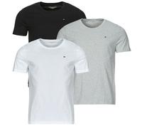 Tommy Hilfiger T-Shirts Manches Courtes Lot de 3 Homme Slim Fit, Multicolore (White/Black/Grey Heather), M