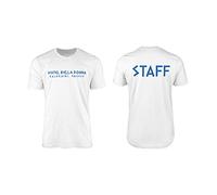 T-shirt Hotel Bella Donna - Uniforme du personnel de la franchise Mamma Mia Idée cadeau 100 % coton peigné haute densité Confort extrême, White Prime., M