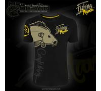 Hotspot Design Fishing Mania Carpfishing Short Sleeve T-shirt Noir 2XL Homme