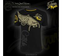 Hotspot Design Fishing Mania Catfish Short Sleeve T-shirt Noir XL Homme