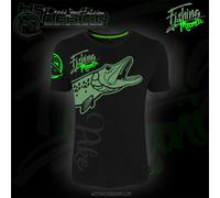 Hotspot Design Fishing Mania Pike Short Sleeve T-shirt Noir 2XL Homme