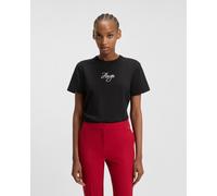 T-shirt HUGO Destrel manches courtes noir argenté femme - XS