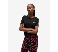 T-shirt HUGO Nikka manches courtes noir blanc rouge femme - L