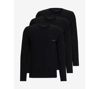 HUGO Hommes LS-Shirt RN Triplet Lot de Trois Maillots de Corps en Coton à Logos