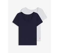 T-shirt HUGO Twin RN manches courtes noir blanc femme (2 unités) - M
