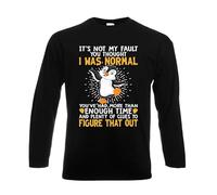 T-shirt humoristique à manches longues pour homme Inscription It's Not My Fault You Thought, Noir - Manches longues, 3XL