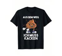 T-shirt humoristique allemand sur le thème des toilettes - Matière : CotonComposition : 100 % cotonMotifs : Uni, ImpriméTissu : Micro-élastiqueType de col : Ras du couSaison : Toutes saisonsEntretien 