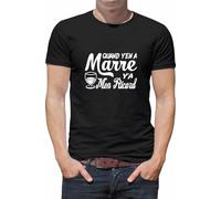 T Shirt Humoristique Apero Quand y en a marre y a Mon Ri Card Z182 (L, Noir)