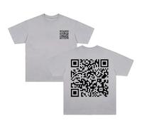 T-shirt humoristique avec code QR Fu You graphique col rond manches courtes en coton pour femmes hommes streetwear couple tops, multicolore, M