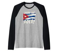 T-Shirt Humoristique avec Drapeau cubain et Inscription « Miami » Manche Raglan