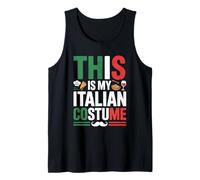 T-Shirt Humoristique avec Drapeau Italien « This is My Italian Costume » Débardeur