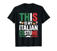 T-Shirt Humoristique avec Drapeau Italien « This is My Italian Costume » T-Shirt