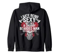 T-Shirt Humoristique avec Hache « I Hate Being Sexy » pour Homme Barbu Sweat à Capuche