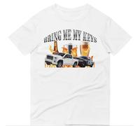 T-shirt humoristique avec inscription « Bring Me My Keys » pour homme, Blanc, XL