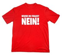 T-shirt humoristique avec inscription en allemand - Rouge - Small