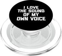 T-Shirt Humoristique avec Inscription « I Love The Sound of My Own Voice » PopSockets PopGrip pour MagSafe