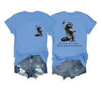 T-shirt humoristique avec inscription « If I Ever Get Rabies You're High On My Bitin' List I Have Rabies », Bleu (Carolina blue), XXL