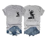 T-shirt humoristique avec inscription « If I Ever Get Rabies You're High On My Bitin' List I Have Rabies », gris, M