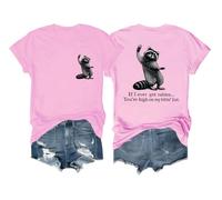 T-shirt humoristique avec inscription « If I Ever Get Rabies You're High On My Bitin' List I Have Rabies », rose, M