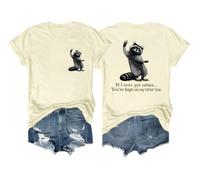 T-shirt humoristique avec inscription « If I Ever Get Rabies You're High On My Bitin' List I Have Rabies », Jaune crémeux., M