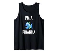 T-Shirt Humoristique avec Inscription « I'm A Piranha » Débardeur