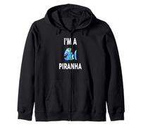 T-Shirt Humoristique avec Inscription « I'm A Piranha » Sweat à Capuche