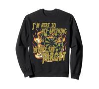 T-Shirt Humoristique avec Inscription « I'm Here to Hit Anything Except The Target » Sweatshirt