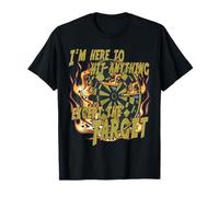 T-Shirt Humoristique avec Inscription « I'm Here to Hit Anything Except The Target » T-Shirt