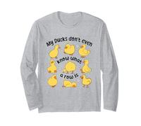 T-shirt humoristique avec inscription « My Ducks Don't Even Know What a Row Is » Manche Longue