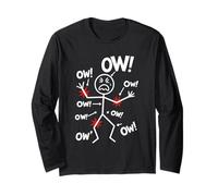 T-Shirt Humoristique avec Inscription « Ow » - Sensibilisation à la Douleur Chronique Manche Longue