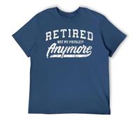 T-shirt humoristique avec inscription « Retired Not My Problem Anymore » - Cadeau de retraite amusant pour homme et femme, Style marine, XXL